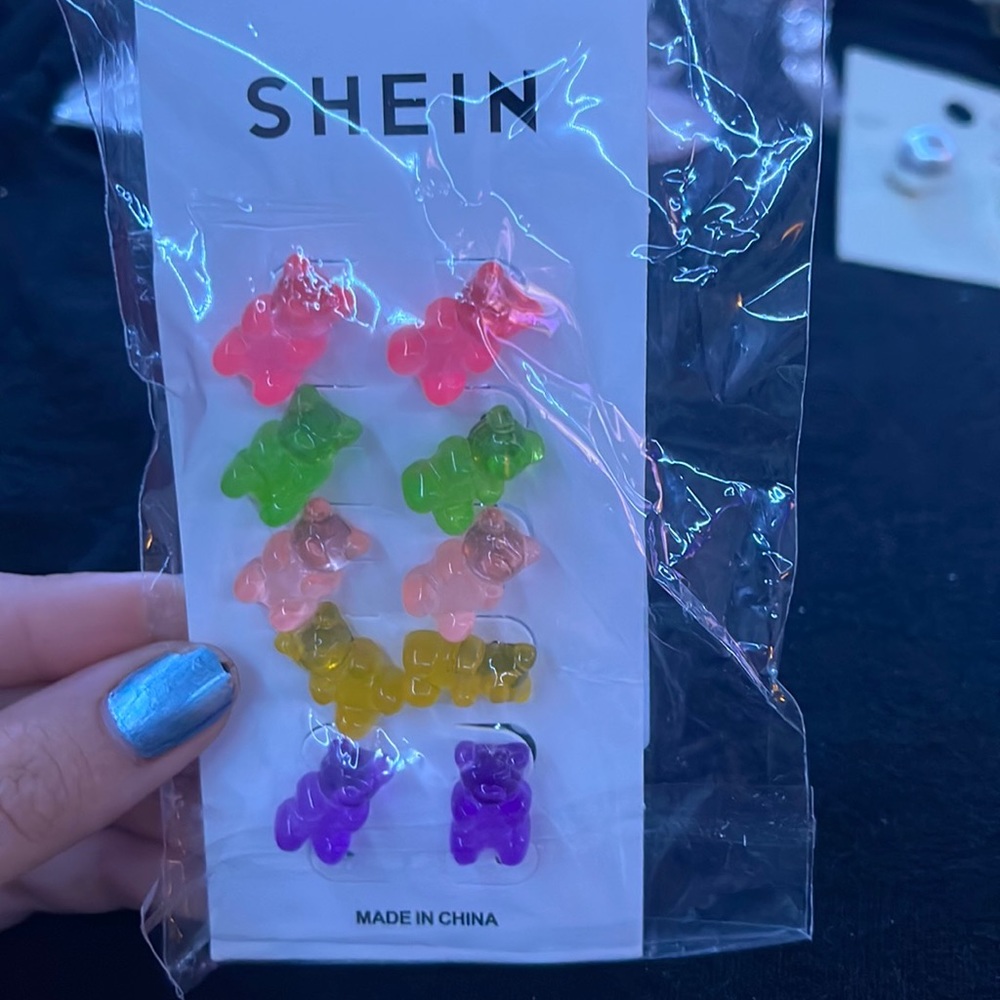 SHEIN gummy bear earrings set of 5